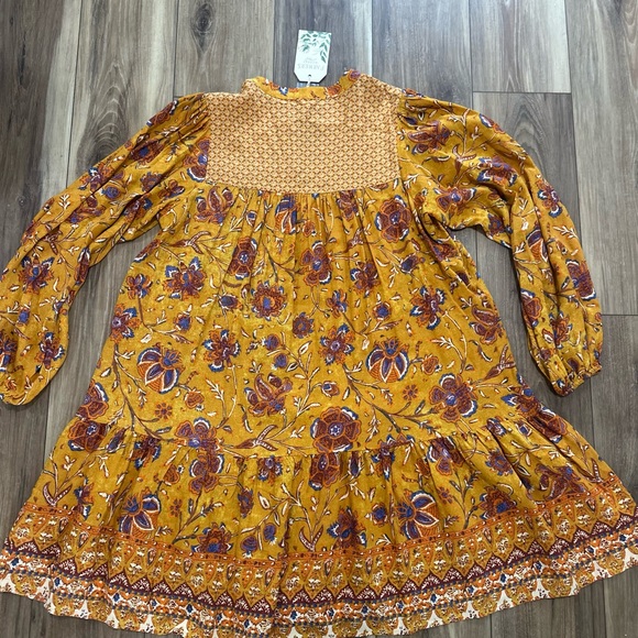 Farmers Market womens mix print bohemian dress size small NWT - Picture 5 of 6